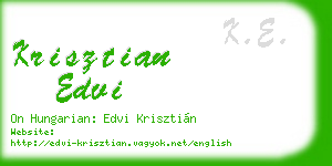 krisztian edvi business card