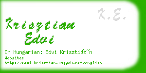 krisztian edvi business card